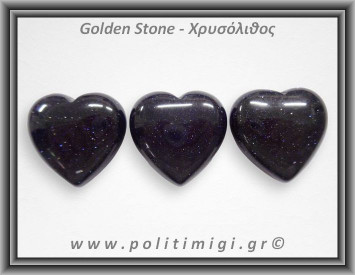 Χρυσόλιθος Αλχημιστών Μαύρο Μπλέ Καρδιά 17,5-18gr 3cm