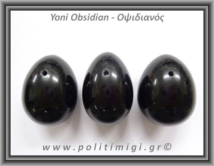 Οψιδιανός Μαύρος-Δάκρυ του Απάτσι Αυγό Γιόνι 43-48gr 4cm