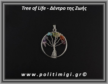 Το Δέντρο της Ζωής Μενταγιόν Τσάκρα 7,5-8gr 4,6cm