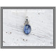 Κυανίτης Μπλε Μενταγιόν 1,2gr 0,8cm Ασήμι 925