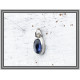 Κυανίτης Μπλε Μενταγιόν 1,2gr 0,8cm Ασήμι 925