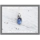 Κυανίτης Μπλε Μενταγιόν 1,1gr 0,8cm Ασήμι 925