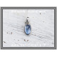 ΩΨ-Κυανίτης Μπλε Μενταγιόν 1,1gr 0,8cm Ασήμι 925