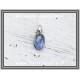 Κυανίτης Μπλε Μενταγιόν 1,3gr 1cm Ασήμι 925