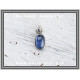 Κυανίτης Μπλε Μενταγιόν 1,2gr 0,9cm Ασήμι 925