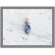 ΩΨ-Κυανίτης Μπλε Μενταγιόν 0,9gr 0,7cm Ασήμι 925