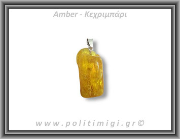 Κεχριμπάρι Μενταγιόν 3,1gr 3,2x1,2x0,5cm
