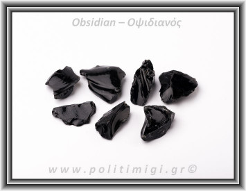 Οψιδιανός Μαύρος - Δάκρυ του Απάτσι Ακατέργαστος 11-20gr 3,5-5,5cm