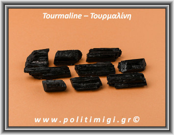 Τουρμαλίνη Μαύρη 002 Ακατέργαστη Ράβδος Πρίσμα 16-25gr 3-6cm