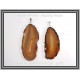 Αχάτης Καφέ Μενταγιόν Φέτα 6,5-7,5cm 13-18gr