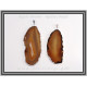 Αχάτης Καφέ Μενταγιόν Φέτα 6,5-7,5cm 13-18gr