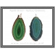 Αχάτης Πράσινος Μενταγιόν Φέτα 6-6,5cm 14-18gr