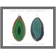 Αχάτης Πράσινος Μενταγιόν Φέτα 6-6,5cm 14-18gr