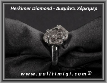 Διαμάντι Χέρκιμερ Δαχτυλίδι 5,3gr 1,5x1x1cm Νο55 Ασήμι 925