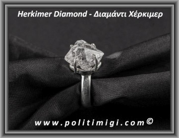 Διαμάντι Χέρκιμερ Δαχτυλίδι 5gr 1,5x1,1x1,3cm Νο57 Ασήμι 925