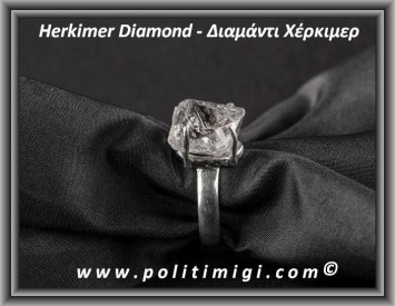 Διαμάντι Χέρκιμερ Δαχτυλίδι 5gr 1,5x1,5x1cm Νο55 Ασήμι 925