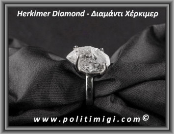 Διαμάντι Χέρκιμερ Δαχτυλίδι 5gr 1,8x1,2x1cm Νο55 Ασήμι 925
