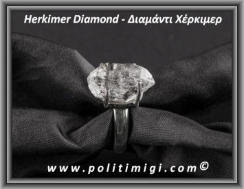 Διαμάντι Χέρκιμερ Δαχτυλίδι 6,1gr 2x1,3x1cm Νο57 Ασήμι 925