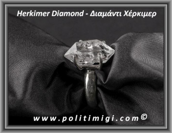Διαμάντι Χέρκιμερ Δαχτυλίδι 7gr 2x1,2x1cm Νο57 Ασήμι 925