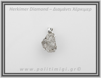 Διαμάντι Χέρκιμερ Μενταγιόν 1,8x1cm 4gr Ασήμι 925