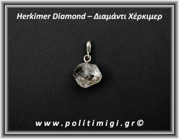 Διαμάντι Χέρκιμερ Μενταγιόν 2,2x2cm 4gr Ασήμι 925