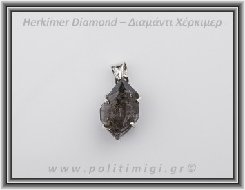 Διαμάντι Χέρκιμερ Μενταγιόν 2,2x1,2cm 5,5gr Ασήμι 925