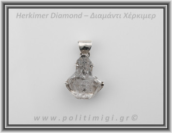 Διαμάντι Χέρκιμερ Μενταγιόν 2,5x2cm 5,9gr Ασήμι 925