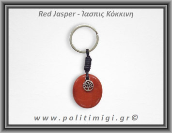 Ίασπις Κόκκινη Palm Stone Μπρελόκ 14-17,5gr 3,5cm