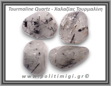 Χαλαζίας Τουρμαλίνη Βότσαλο Large 15-30gr 2-4cm