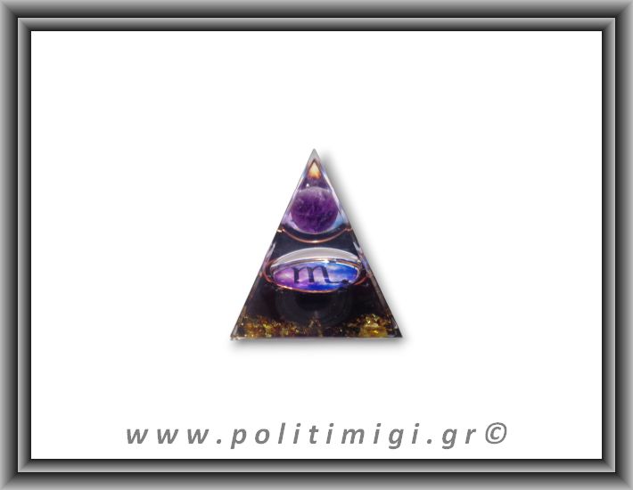 Οργονίτης Πυραμίδα Ζώδιο Σκορπιός 63gr 5x6cm (md)