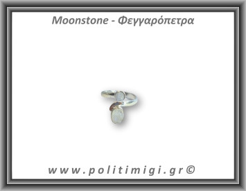 Φεγγαρόπετρα Δαχτυλίδι 3,4gr 0,9cm One Size Ασήμι 925
