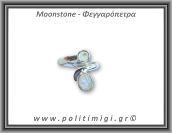 Φεγγαρόπετρα Δαχτυλίδι 3,3gr 0,9cm One Size Ασήμι 925