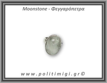 Φεγγαρόπετρα Δαχτυλίδι 6,37gr 1,4x1,9cm σε κράμα ορείχαλκου Νο52,5