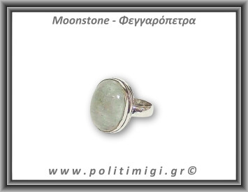 Φεγγαρόπετρα Δαχτυλίδι 8,5gr 2,1x1,6cm σε κράμα ορείχαλκου Νο57,5