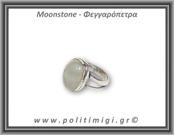 Φεγγαρόπετρα Δαχτυλίδι 6,78gr 1,9x1,4cm σε κράμα ορείχαλκου Νο60,5