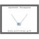 Ακουαμαρίνα Μενταγιόν Ταγιέ Αλυσίδα 2gr 0,9x0,6cm Ασήμι 925