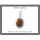 Αχάτης Καφέ Μενταγιόν 091 9,1gr 3,7x2,3cm σε κράμα ορείχαλκου
