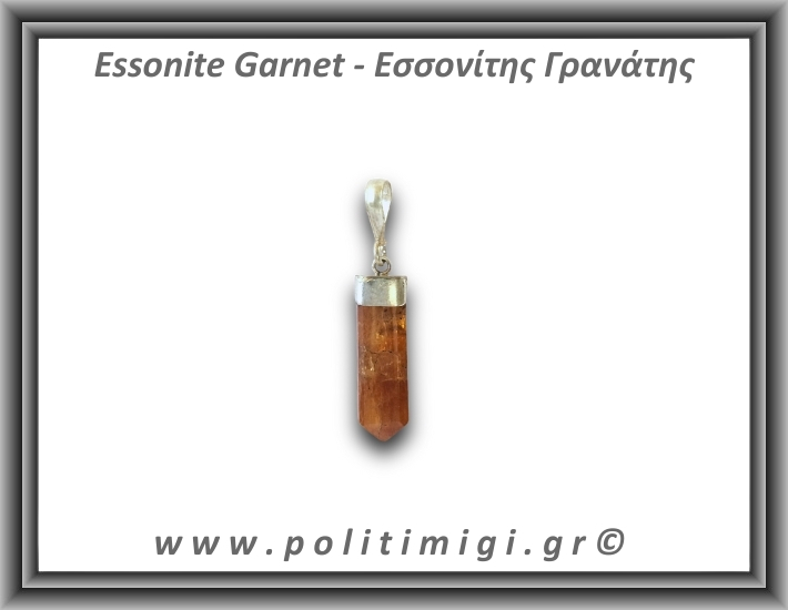 Γρανάτης Εσσονίτης Μενταγιόν 2,54gr 2,8cm Ασήμι 925