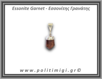 Γρανάτης Εσσονίτης Μενταγιόν 2,89gr 1,8cm Ασήμι 925