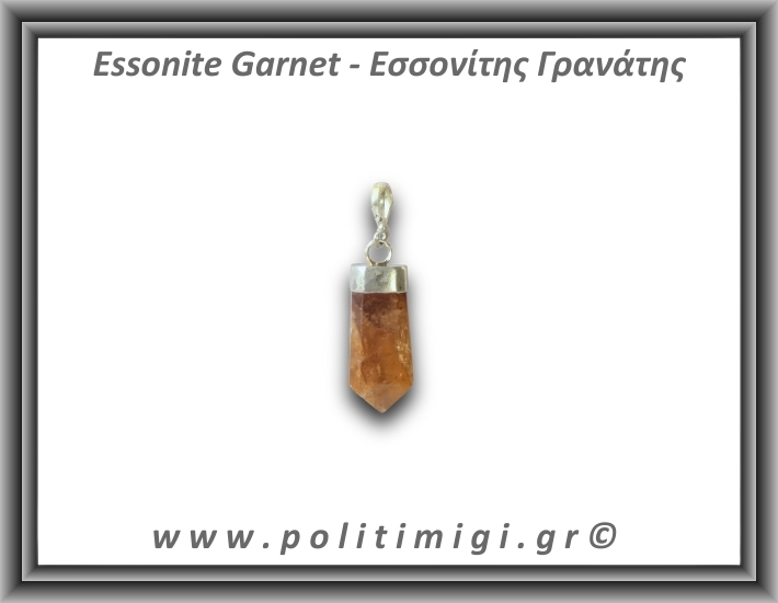 Γρανάτης Εσσονίτης Μενταγιόν 3,24gr 2,6cm Ασήμι 925
