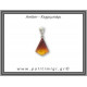 Κεχριμπάρι cherrygold Μενταγιόν Fancy 1,4-1,5gr 2,2cm Ασήμι 925