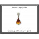 Κεχριμπάρι cherrygold Μενταγιόν Fancy 1,4-1,5gr 2,2cm Ασήμι 925