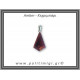 Κεχριμπάρι cognac Μενταγιόν Fancy 1,1-1,2gr 2,6cm Ασήμι 925