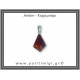 Κεχριμπάρι cognac Μενταγιόν Fancy 1,1-1,2gr 2,6cm Ασήμι 925