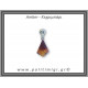 Κεχριμπάρι cognac Μενταγιόν Fancy 1,3gr 2,1cm Ασήμι 925
