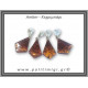 Κεχριμπάρι cognac Μενταγιόν Fancy 1,5gr 2,5cm Ασήμι 925 Κεχριμπάρι cognac Μενταγιόν Fancy 1,5gr 2,5cm Ασήμι 925