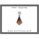 Κεχριμπάρι cognac Μενταγιόν Fancy 1,5gr 2,5cm Ασήμι 925 Κεχριμπάρι cognac Μενταγιόν Fancy 1,5gr 2,5cm Ασήμι 925
