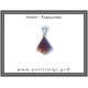 Κεχριμπάρι cognac Μενταγιόν Fancy 1,5gr 2,5cm Ασήμι 925 Κεχριμπάρι cognac Μενταγιόν Fancy 1,5gr 2,5cm Ασήμι 925