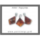 Κεχριμπάρι cognac Μενταγιόν Fancy 1,5-1,6gr 2,7cm Ασήμι 925