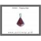 Κεχριμπάρι cognac Μενταγιόν Fancy 1,5-1,6gr 2,7cm Ασήμι 925